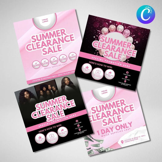 Pink Summer Clearance Template